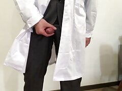 Jerk off and cum in suit and dress shoe in my Office