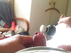 Sunday foreskin - stretching with wooden spoon