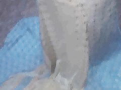 masterbation in Thai traditional long mermaid skirt