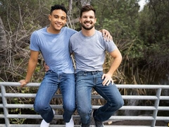 Brysen and Shane in an interracial anal scene