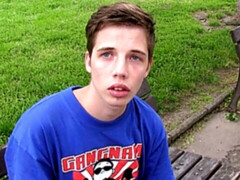Twink in a hilarious t-shirt gets tenderized in POV