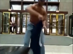 Exhibitionist black muscle