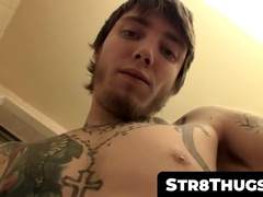 Str8Thugs.com - Blinx's douche-trussed ball-dumping fap off sesh with a soapy twist