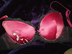 Cum on Satin Pink Bra 32D