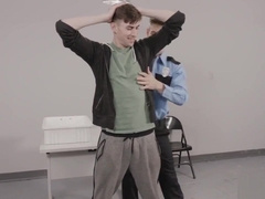 Michael delRay fuck Jack hunter bareback in a private room in the airport