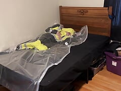 Jan 12 2023 - VacPacked in my hiviz coveralls Kevlar Vest and Hiviz Vest Harness