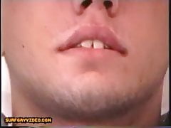 Man helps handsome young military and cumshot