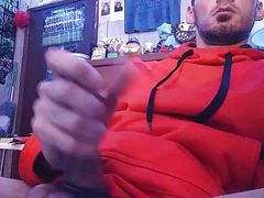 Young Man Gets Horny and Milks His Rock Hard Dick