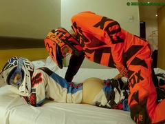 Rigid Screwing my beau, spunk in his fuck hole while he drains on my MX footwear