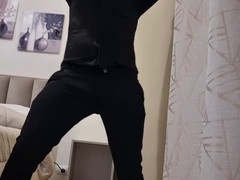 Newcomer's classy creampie - (Italian) moaning and intense strokes leading to powerful climax - hot and well-hung