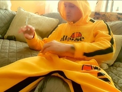 Uncut jerking, gay summer, close up spunk