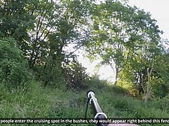 Nude masturbating in public grassland at cruising spot. Naked fapping in sight of the main path until I cum. Tobi00815