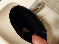 Piss in wifes leather boot