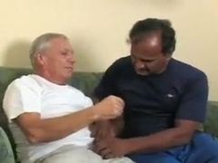 Indian man sucking big older cock