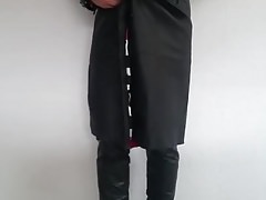 Red Leatherskirt and Leathercoat