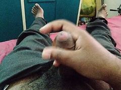 Indian boy jerking at Home and Cum