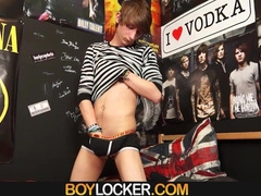 Man Locker - Slender Ultra-Cute English Youngster Faps It