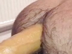 Dildo action for superb ass