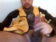 Sexy Str8 Danish Monstercock cums on a paper towel 27