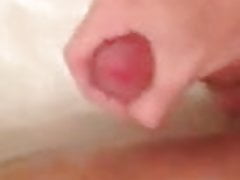cumming in water at the bathtube