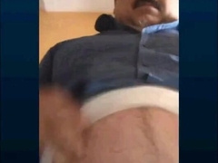 Meaty Turkish Granddad Drains His Schlong