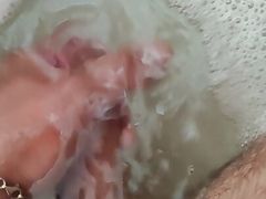 I jerked off in the shower with foam