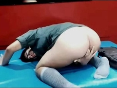 Skinny Amateur Strips on Webcam