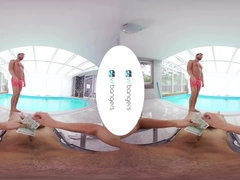 VRBGay.com Steamy Man Logan Moore screwing at the pool side Queer VR PORNOGRAPHY