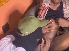 Military hunk teaches discipline to inexperienced young men in uniform