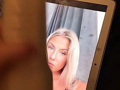 Cumtribute to blonde Swedish cumslut Hanna  18+