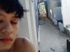 A Horny Asia Boy in the Public