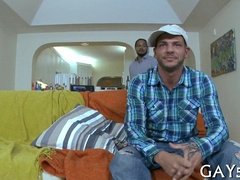 Watch this massive cock pulsate with pleasure as it bounces in your mouth