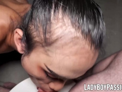 I shave Atoms tranny ass before plunging my cock into it