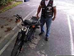 Mature biker knew what he would get if he came here