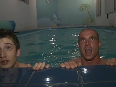 Watch this hot muscle hunk get drilled hard and deep by a hot stud