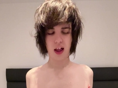 Nice Russian femboy gets his caboose eaten and strokes off