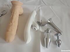 A little bit anal play... what fits in my ass... try some toys...