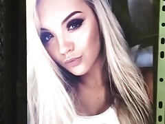 Amateur Cumtribute for a fan