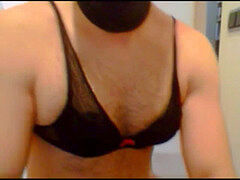Judith: Crossdresser dressing and toying wiht his toys