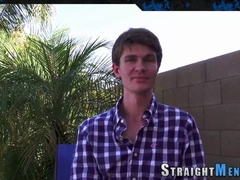 Watch this hot and skinny dude tug cock