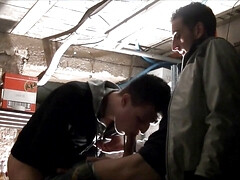 2 barmen have fun in the restaurant