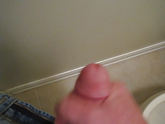 Quick Cum in mens room at work