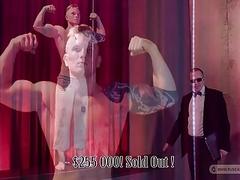 Muscled slave gets auctioned off and tortured