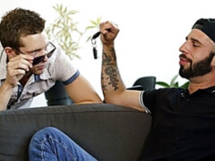 Benjamin Blue gets seduced by his own stepfather, Romeo Davis