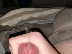 Cumming hard with my cock and balls tied