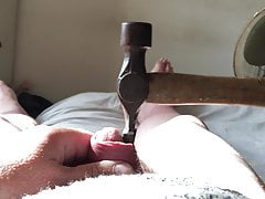 Sunny Sunday foreskin stretching - hammer