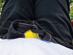 Sitting outside in the sun, until I piss myself. POV