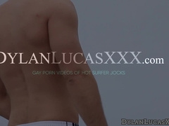 Muscular Brock Cooper released cum after a softcore masturbation