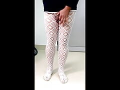 Pantyhose white masturbation verry sexy