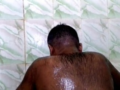 Indian boys and Latino twink having fun in the bear shower